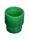 Push cap, green, suitable for tubes Ø 13 mm