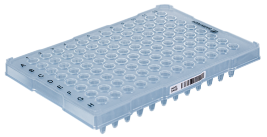 PCR plate half skirt, 96 well, transparent, High Profile, 200 µl, PCR Performance Tested, PP