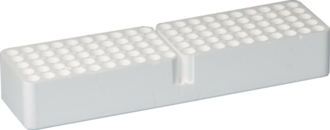 Gradilla, poliestireno expandido, dimensión modular: 20 x 5, adecuada para tubos Ø 13 mm