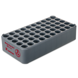 Block Rack D17, Ø da abertura: 17 mm, 5 x 10, cinza