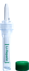 Multivette® 600 Lithium heparin LH, 600 µl, cap green, screw cap