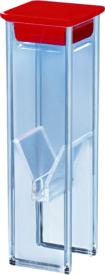 UV cuvette, 2 ml, (HxW): 45 x 12.5 mm, special plastic, transparent, optical sides: 2