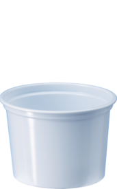 Container, max. volume: 100 ml, (LxØ): 49 x 70 mm, PS, white