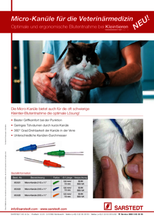 Micro-Needle for Veterinary Medicine