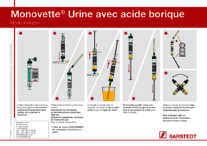 Monovette® Urine avec acide borique